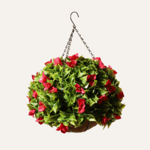 Jardinera colgante petunia fucsia